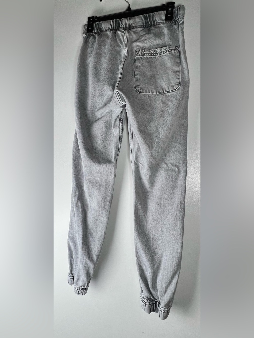 H&M Mens Ripped Drawstring Grey Jeans X-Small - Picture 2 of 4